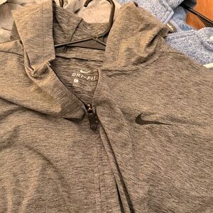 Nike Heather Gray Full-Zip Hoodie
